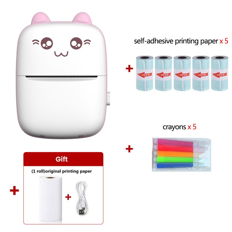 不干胶迷你便携式无线热敏照片打印机学生错题口袋无墨标签打印机