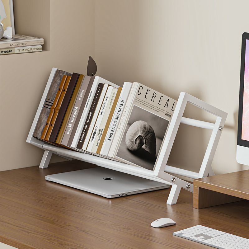 桌面伸缩书架立式儿童书桌上置物架飘F窗台床头书柜简易铁艺收纳