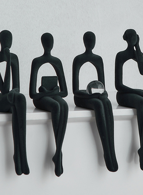 创意简约艺术抽象人物摆件欧式家居装饰品P轻奢高档客厅办公室