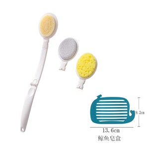 搓澡用具长柄软毛洗澡刷搓澡巾洗浴搓背不求人后背沐浴刷子可替换