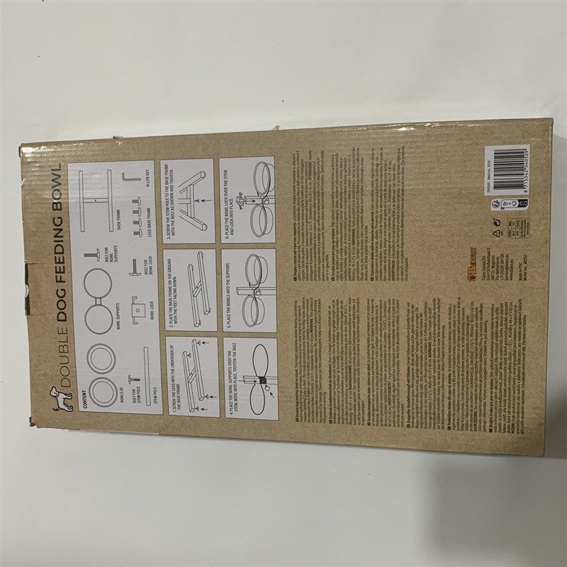 大型犬狗食盆狗盆支架防滑固定不锈钢狗碗金毛大狗狗饭盆双碗