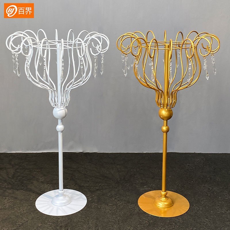 铁艺桌花花器婚礼堂舞台路引婚庆布置装饰摆件商场橱窗美陈道具