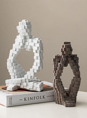 北欧抽象人物h摆件轻奢创级艺术感客厅书房书架家居装饰品摆设