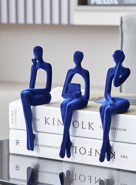 简约艺术人物摆件玄p关酒柜客厅电视柜样板间家居软装饰品