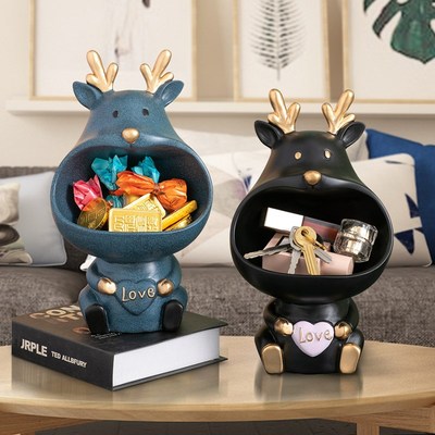 糖果盘前b台创意轻奢可爱is风网红干果收纳盒钥匙置物盘钥匙托盘