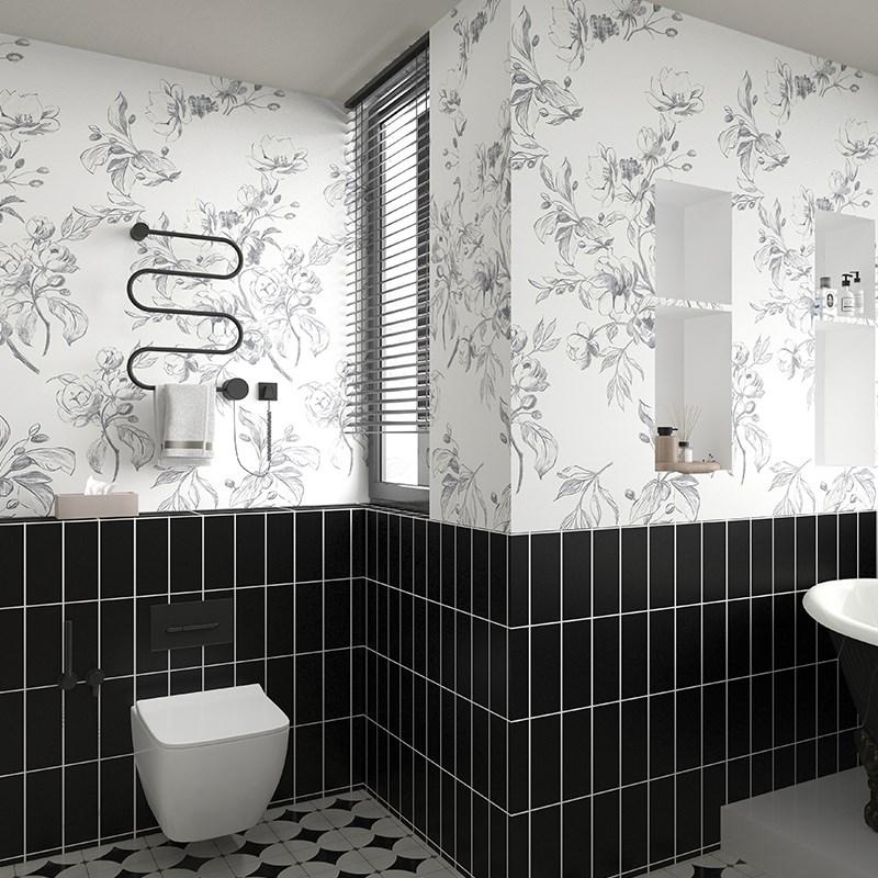 法式复古壁纸卫生间防水贴纸墙贴浴室瓷砖贴洗P手台遮丑贴贴画加