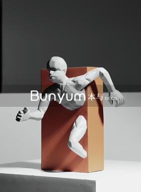 创意人物雕塑摆件样板间客厅家居玄关书房博古架X工艺软装饰品