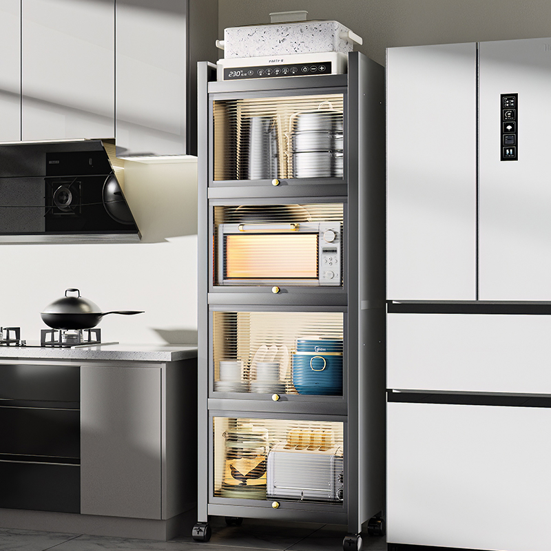 厨房置物架多功能收纳柜子多层餐边储物柜缝隙置物柜夹Z缝橱柜碗