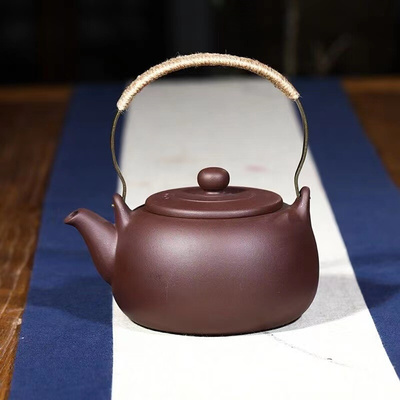 大号容量紫砂烧水壶明火电陶炉煮茶壶耐高温家用提梁泡茶壶煮水壶