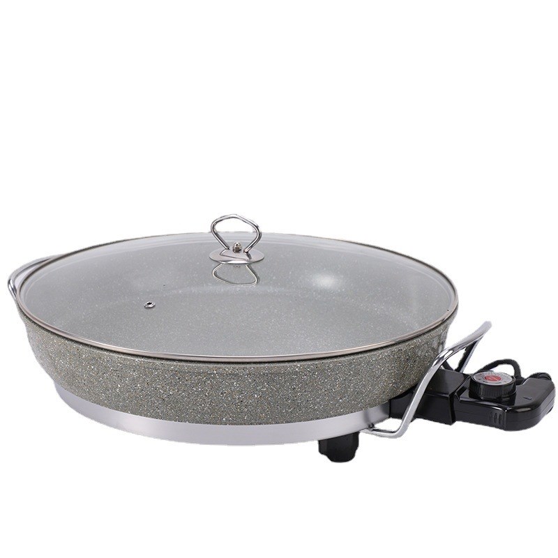 新款麦饭石大容量商用家用无油烟不粘多功能披萨电煎烤锅