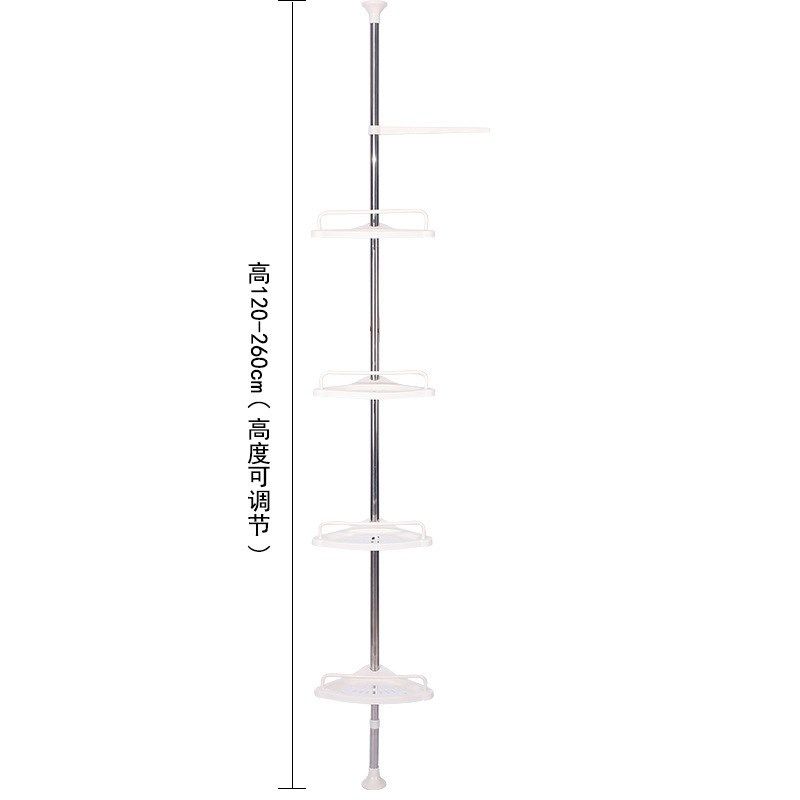 免打孔浴室置物架顶天立地浴室角落收纳架可伸缩三角架厂家