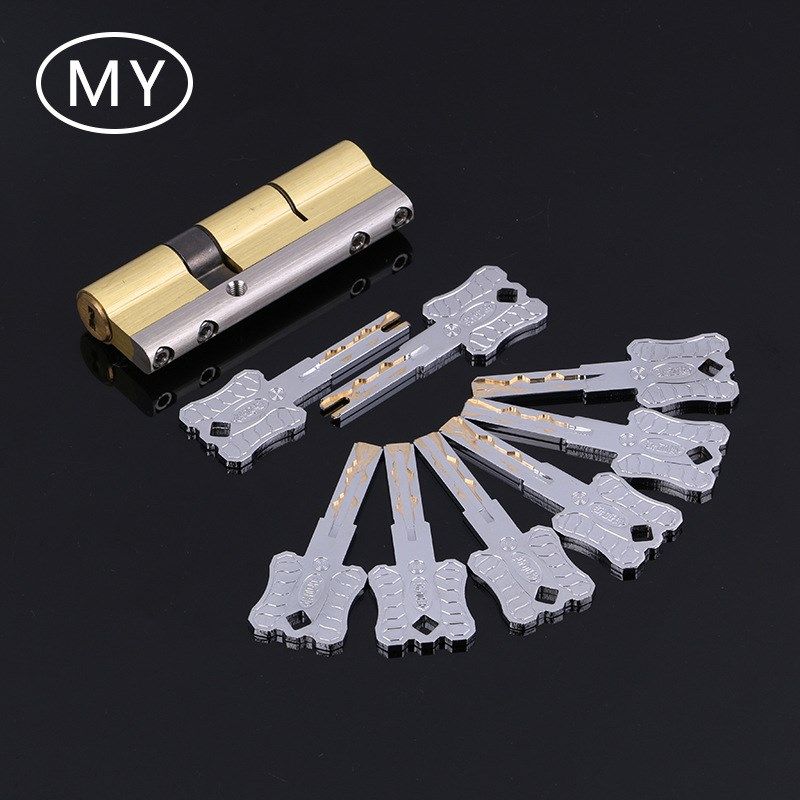 全铜c级防盗门锁芯 卷闸门防盗门锁芯 家用室内进户门锁芯