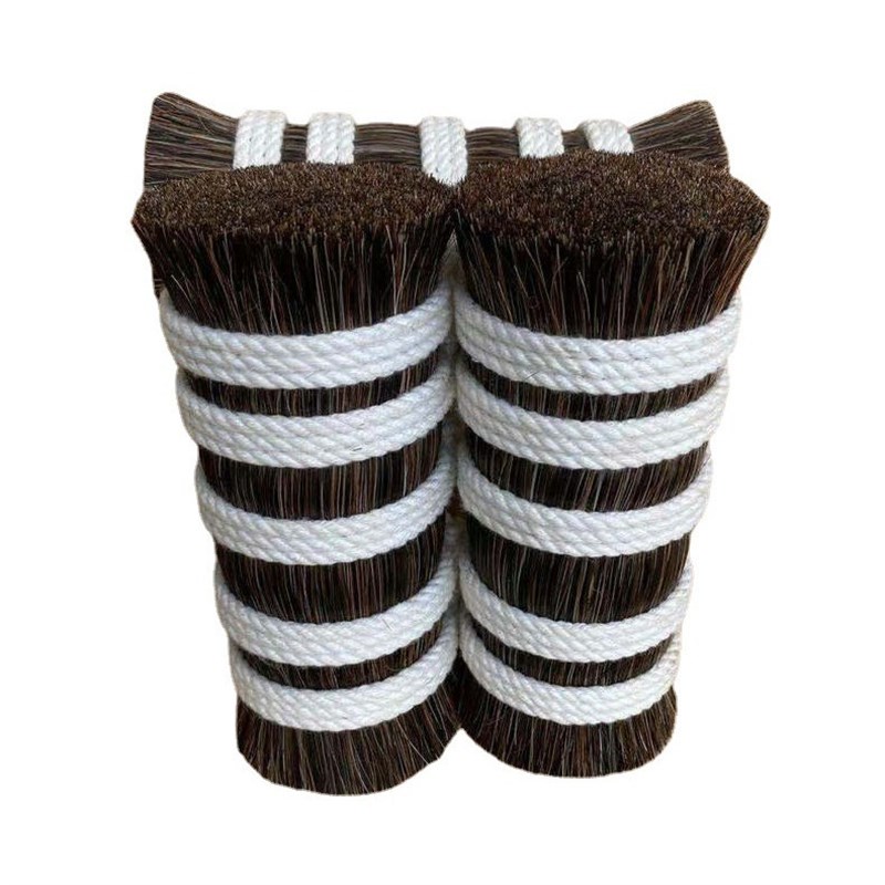 花棕黑白色马毛混合PP丝马尾毛动物马鬃毛软硬毛植毛工业刷子