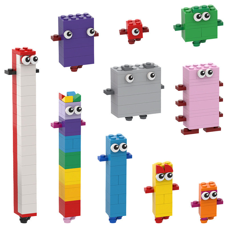 益智启蒙小颗粒拼装数字积木Numberblocks1-10儿童玩具幼儿园礼物