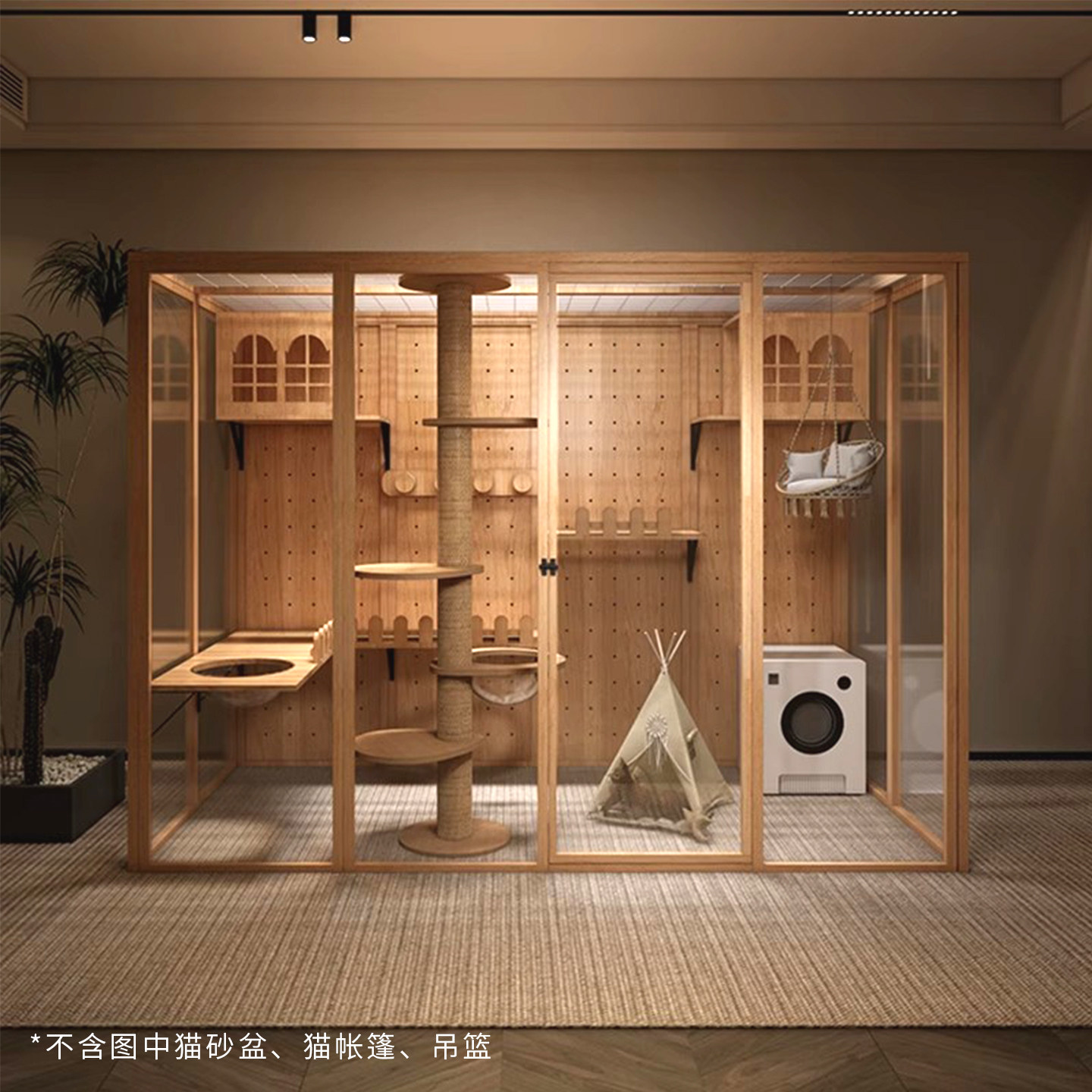 全景猫别墅猫柜家用猫笼子大型室内猫屋猫咪别墅豪华玻璃猫房定制