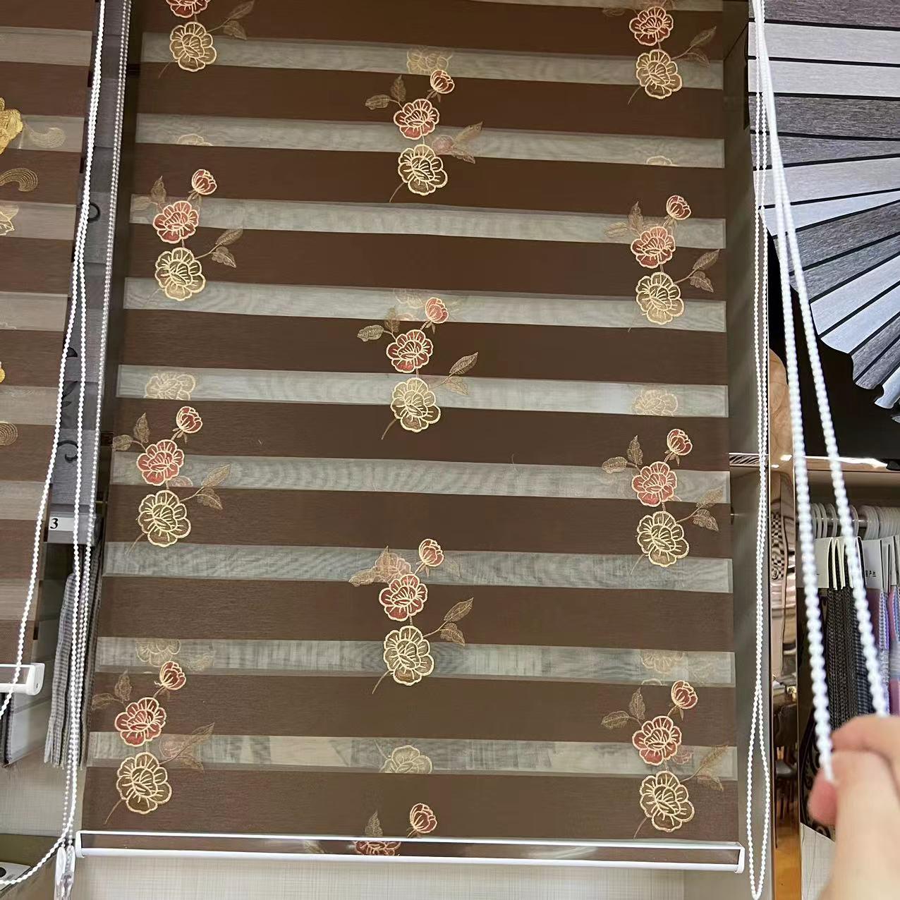 特价清库存,亏本清仓,欧式窗帘绣花遮阳卷帘柔纱帘 鲜花花束