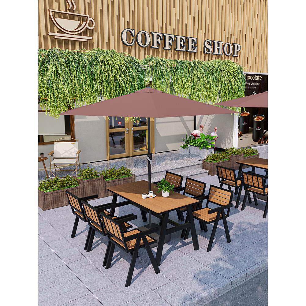 户外桌椅组合奶茶咖啡店外摆桌椅庭院休闲桌椅商业街夜市桌椅组合