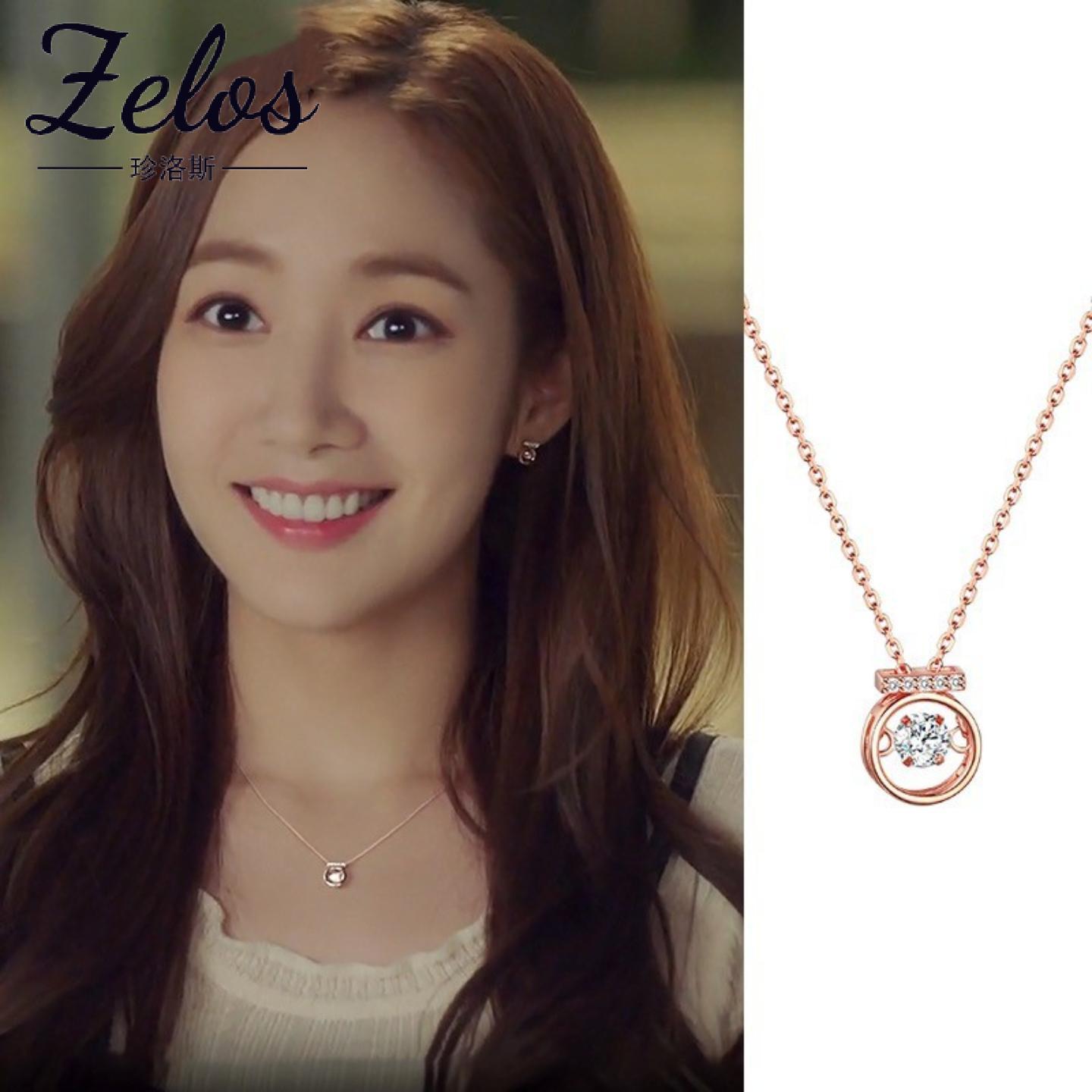 S925纯银跳动的心锁骨链