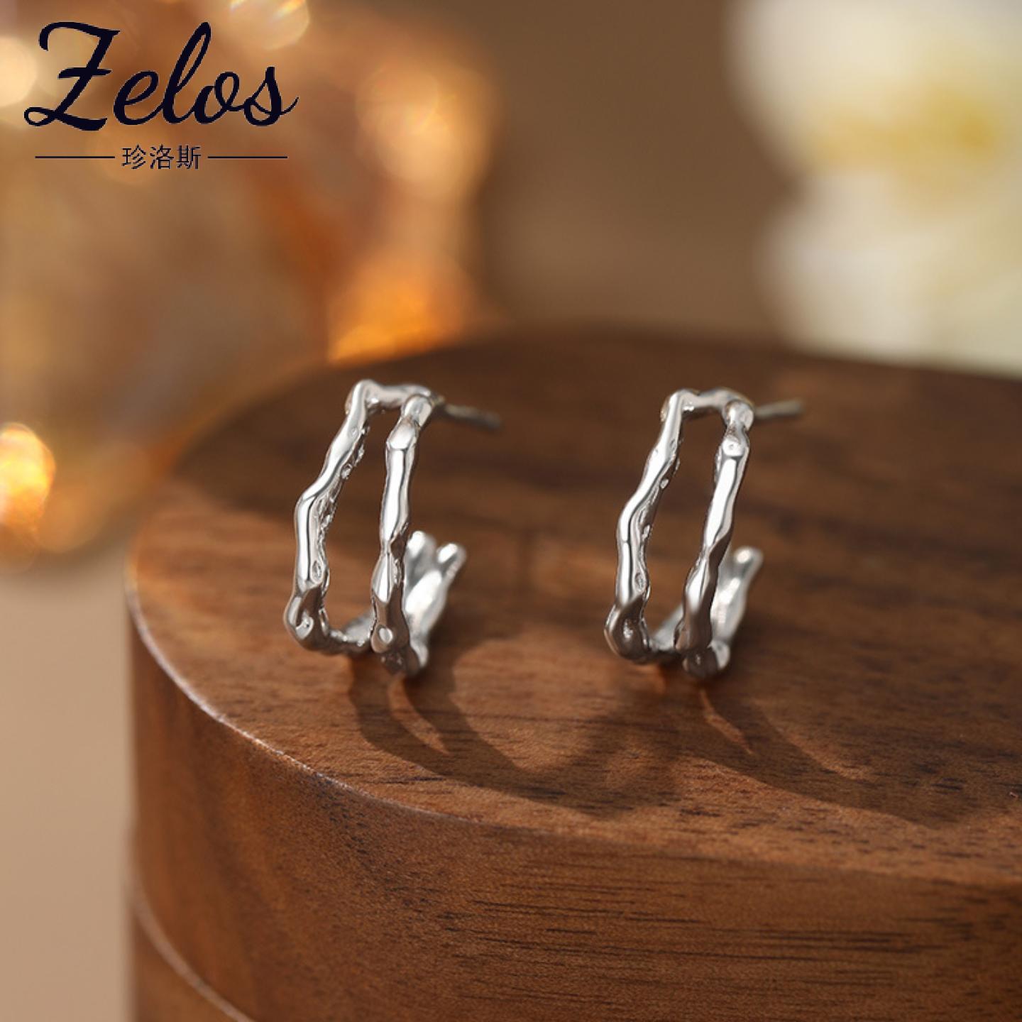 阿宝S999足银冷淡风耳钉