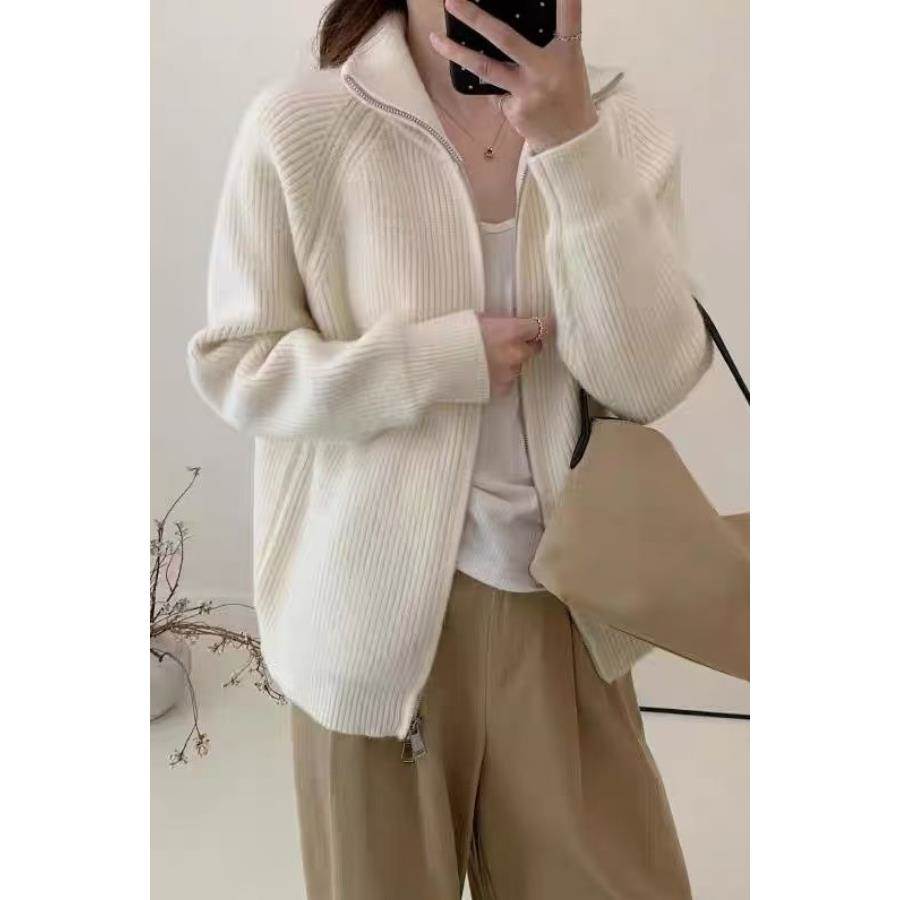 外套女2026新款春装爆款洋气春夏内搭拉链毛衣开衫小个子针织上衣