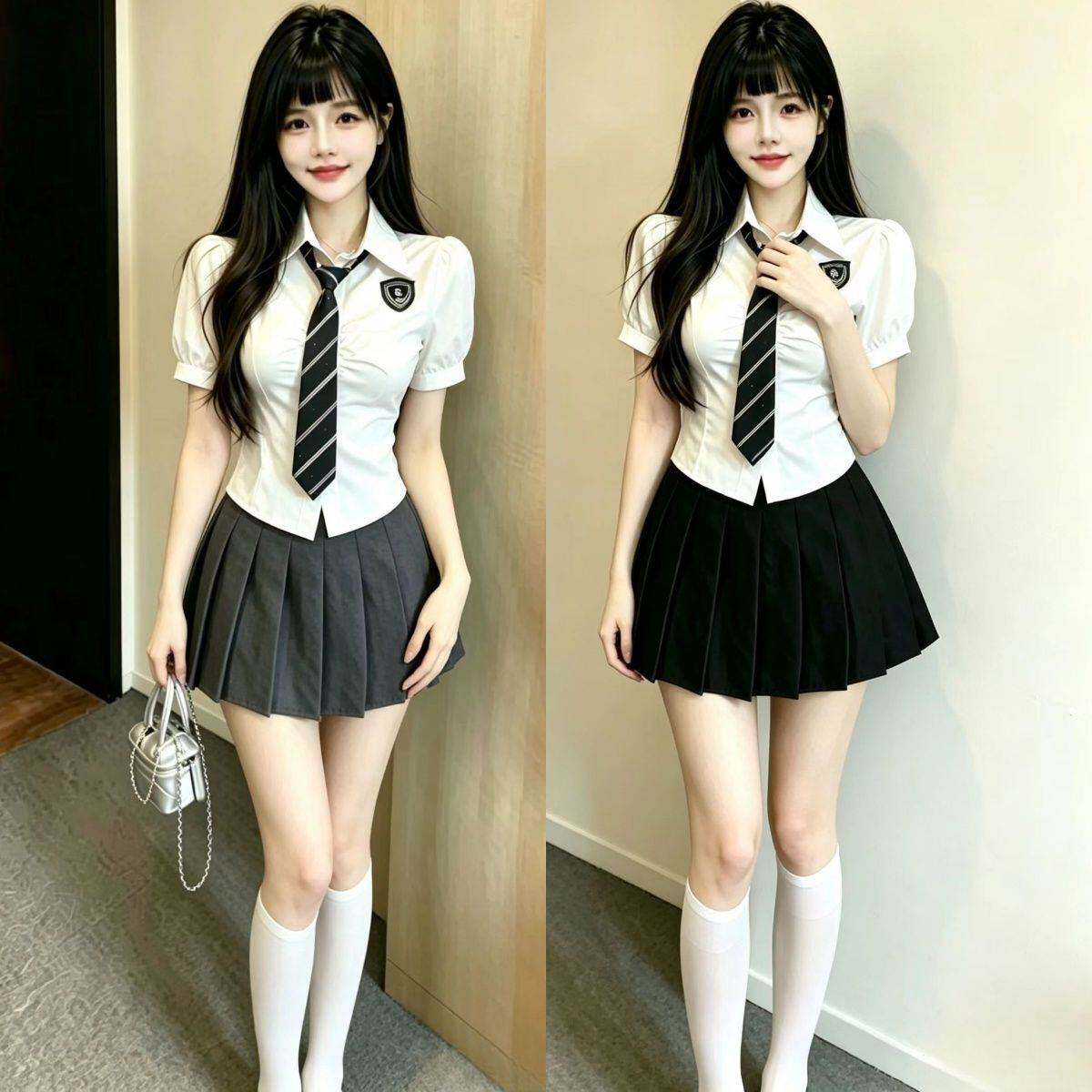足疗技师制服女收腰衬衫显瘦气质沐足会所工作服学院风两件套装
