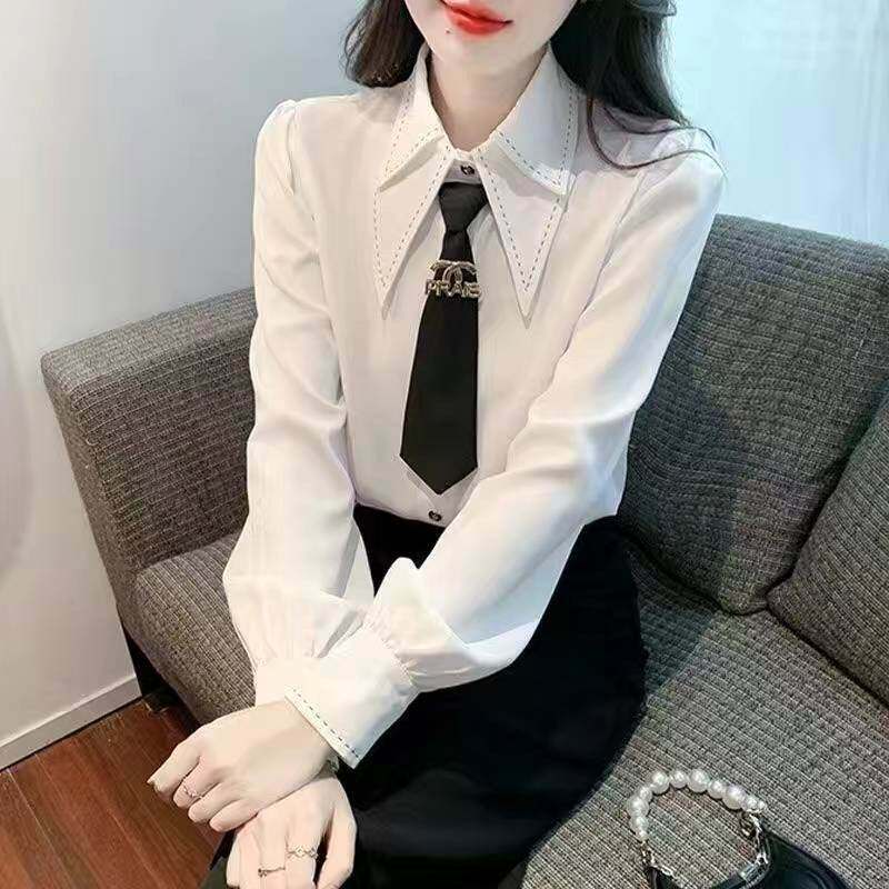 春季法式白色衬衫女装春装2026年新款设计感高级上衣时尚女士衬衣
