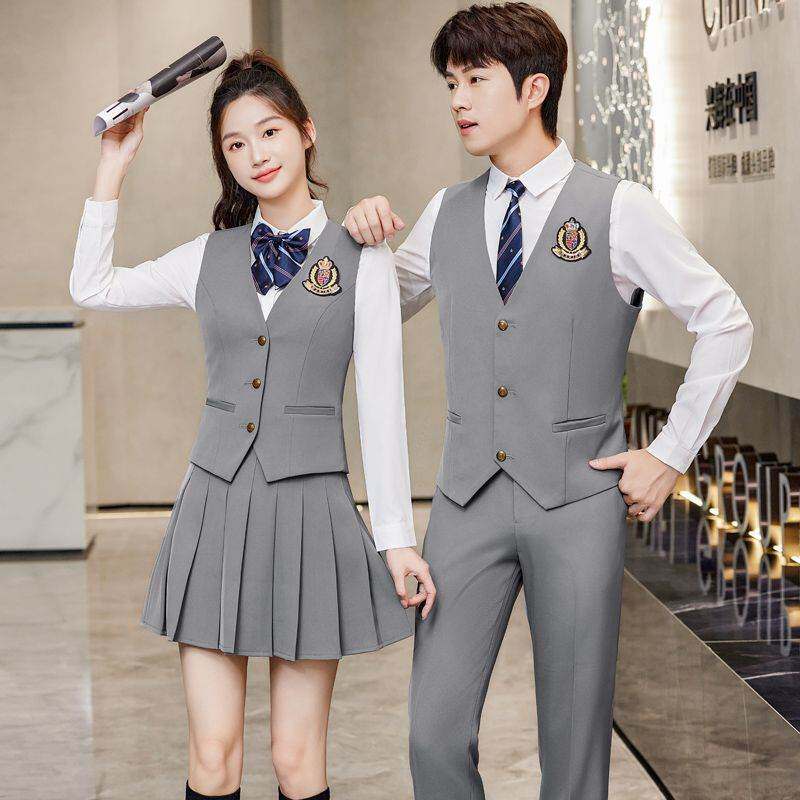 服务员男女工作服职业幼师学院制服马甲职业装学生校服套装