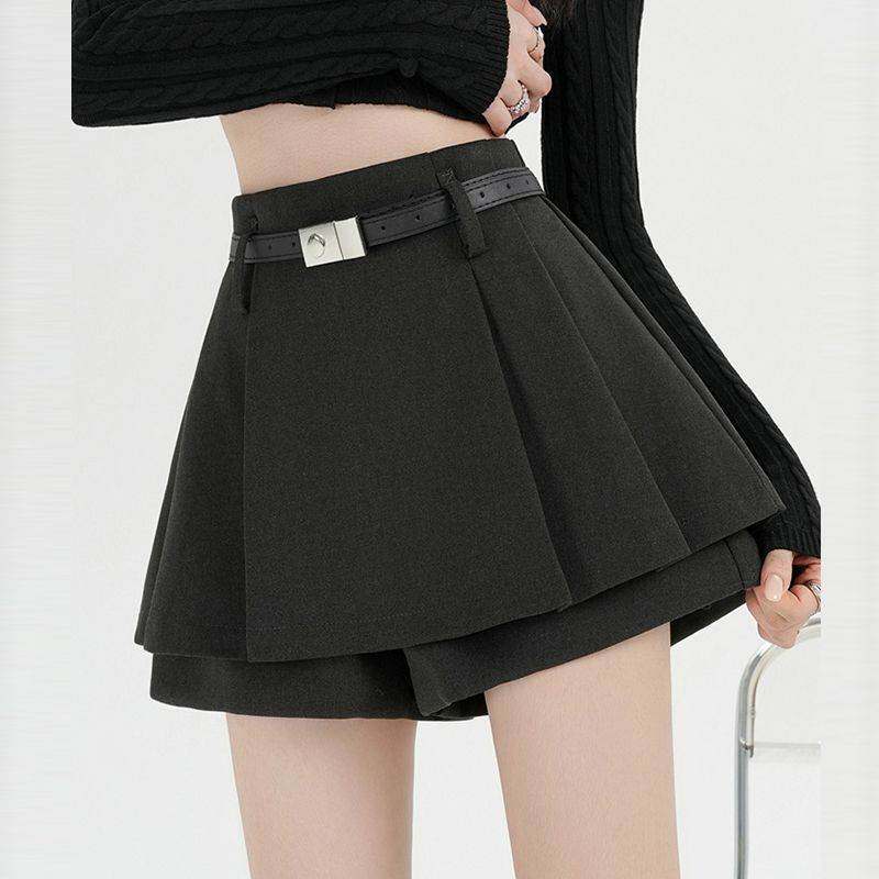 春秋西装百褶裙半身裙短裙短裤裙裤女款2026新款时尚气质百搭裙裤