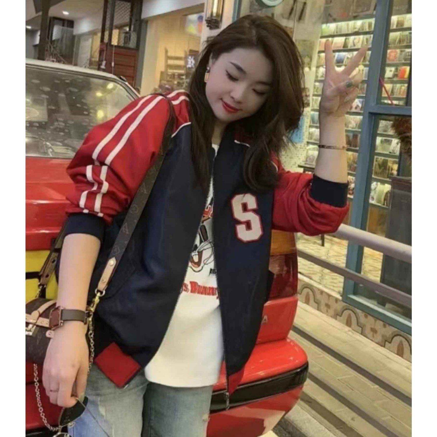 棒球服外套女短款小个子2026春秋新复古宽松休闲百搭刺绣夹克上衣