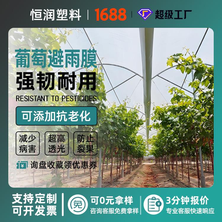 PE农用塑料薄膜大棚膜葡萄避雨膜塑料膜连拱小棚膜葡萄用棚膜