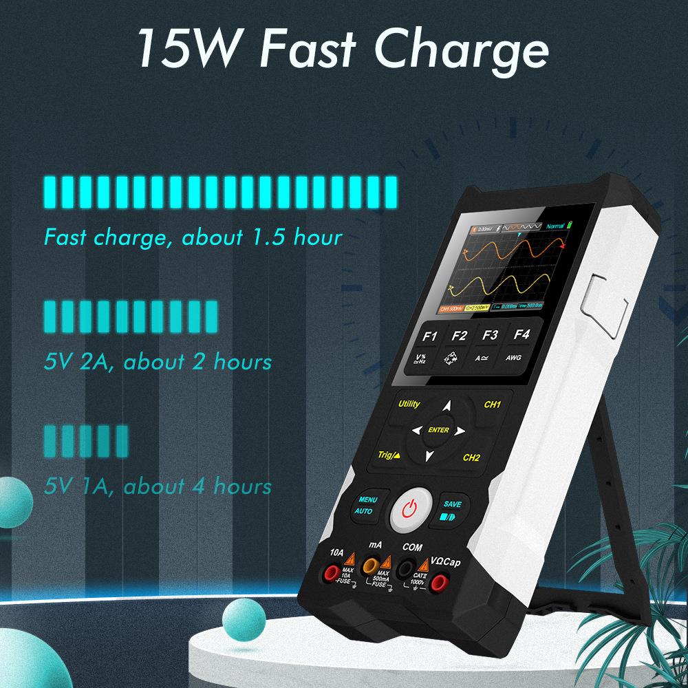 ET829双通道数字示波器信号发生器万用表三合一80MHZ带宽250MS/S
