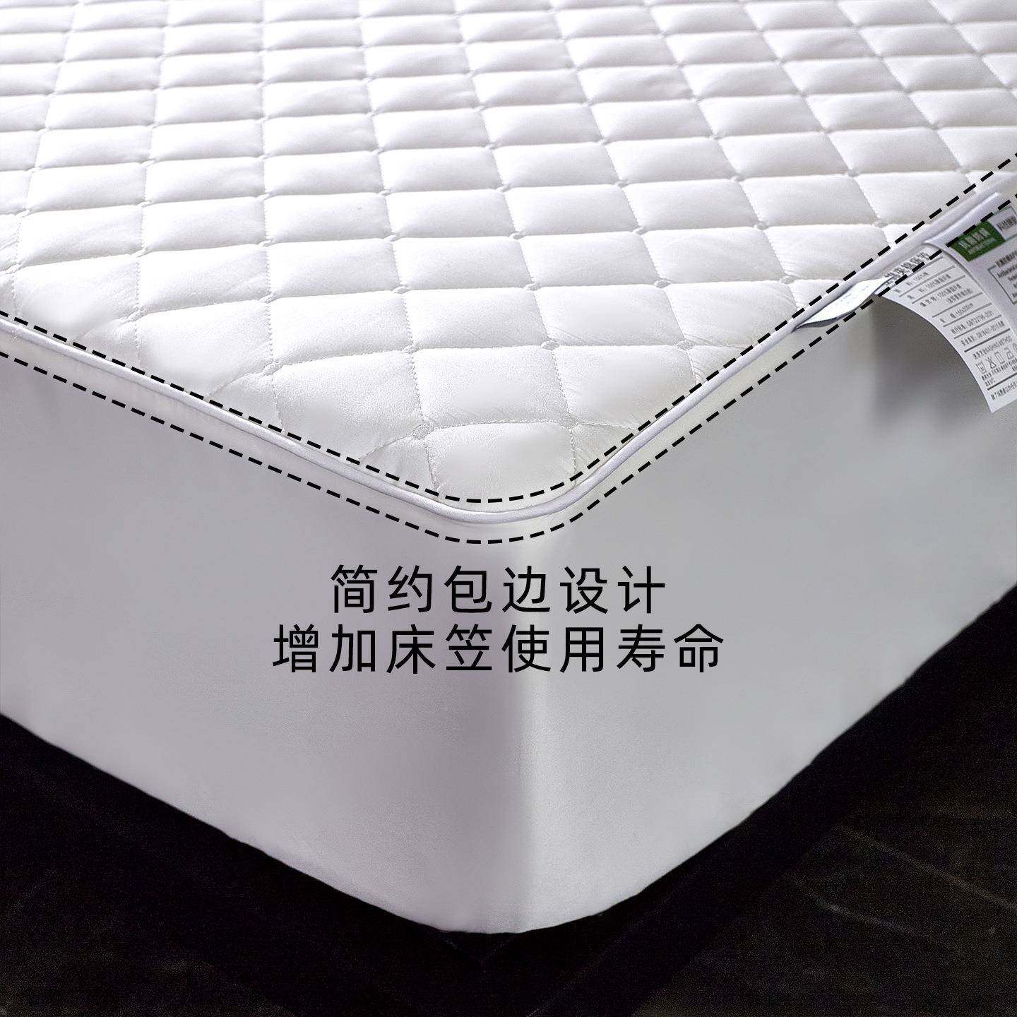 10S端轻0奢QMCL-012全棉棉床笠单高件简约纯色床垫席梦思保护套软