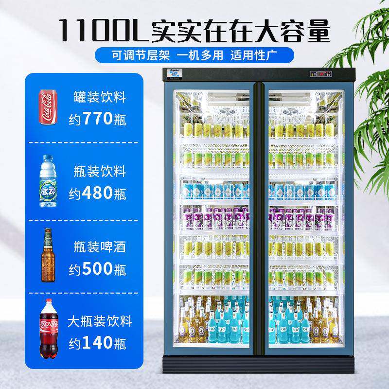 厂雅绅宝家直供超市饮料柜KUH商用冷柜便利店式双啤酒门冷立藏柜