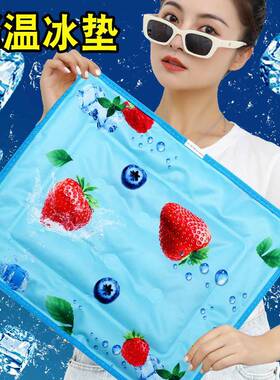 天冰垫室坐垫透气凉垫办公屁垫汽车椅子降温夏水垫学生凉冰枕TJI