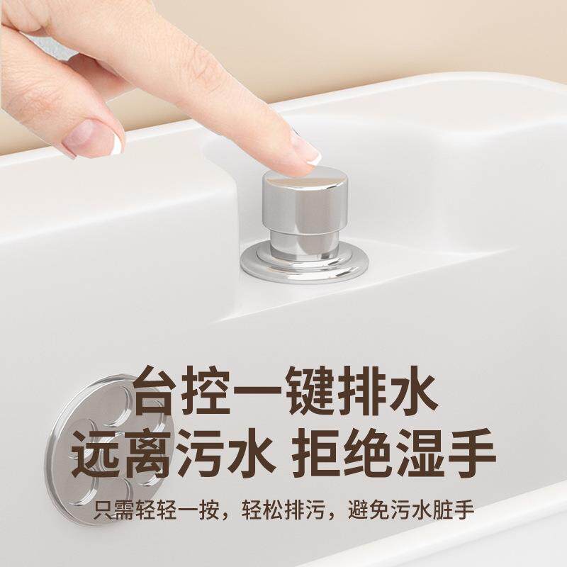 塑料拖把一体式家用把拖布458池卫生间拖拖把盆池阳台池拖水槽池