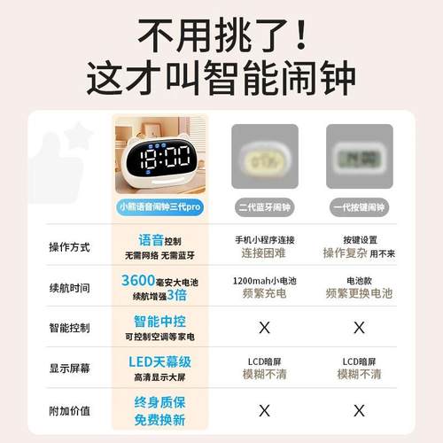 网钟红闹钟学律习计时器特儿童智能琪小学生电子时初中UVY生自款