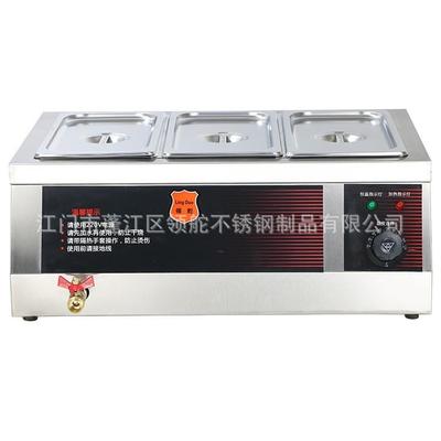快餐保温温商机台用3三格电热保售饭台汤池分餐GQX快餐保温