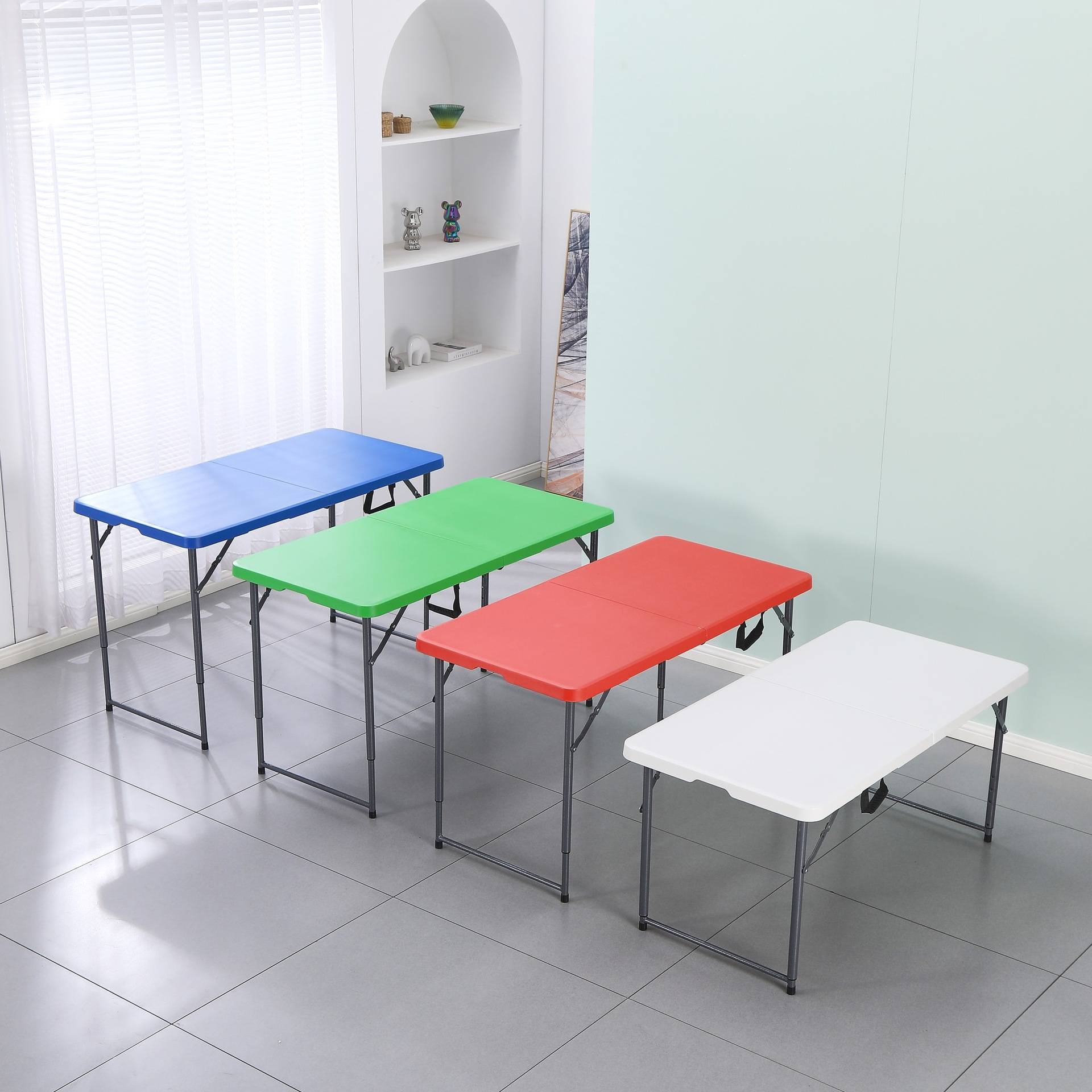 户外便携式折叠桌子夜市摆地摊简易长方形会议家用吃饭车载餐桌椅