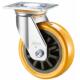 SUZ07S 01D100 0向荣4寸带双刹车橙色PU聚氨酯万向脚轮Z7S 01DP