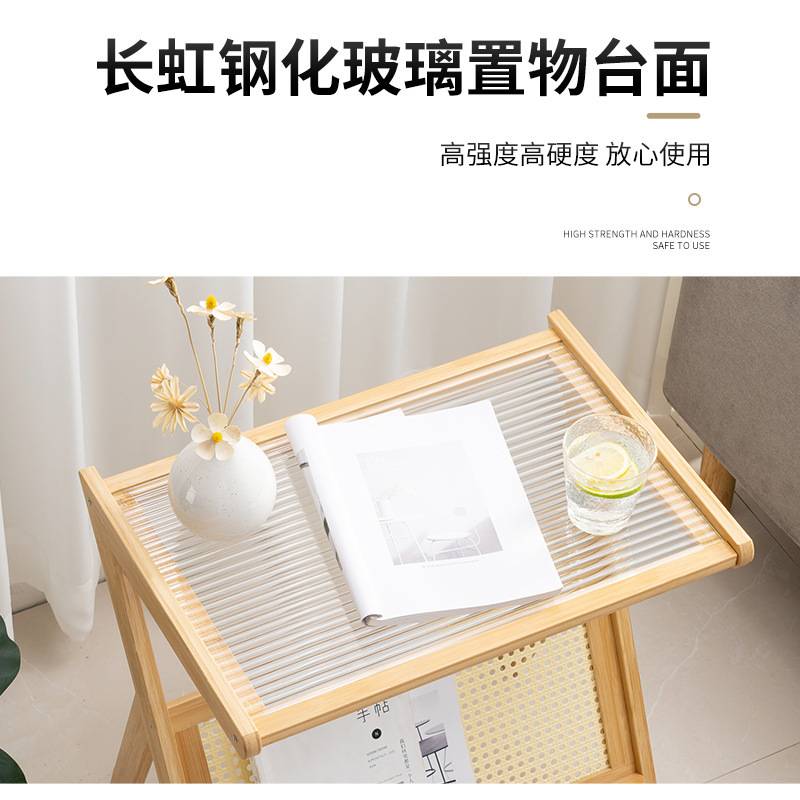 沙发边茶几休闲小家居小桌子茶水间移动茶台客厅家用简约玻璃角几