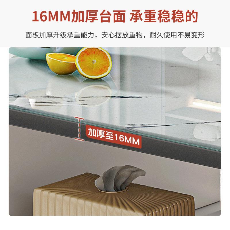 家茶几客厅用小形户型F103H3奢轻2025新款茶桌子茶台简约现代圆玻