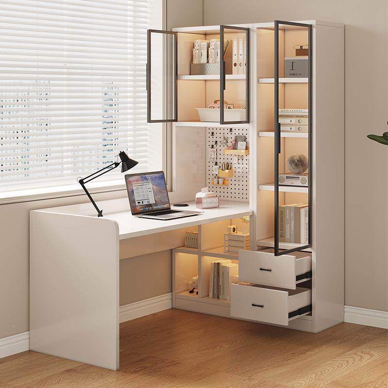 木家用台式电脑桌桌一办公书桌书柜966体写字桌带书架桌子学习实,住宅家具,书桌,淘宝优惠券,粉丝福利购,淘宝优惠卷