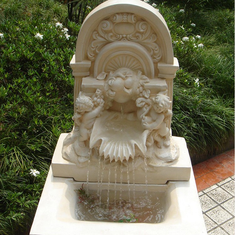 欧式家居装饰摆件天使喷水池庭院花园门厅阳台流水喷泉风水摆设