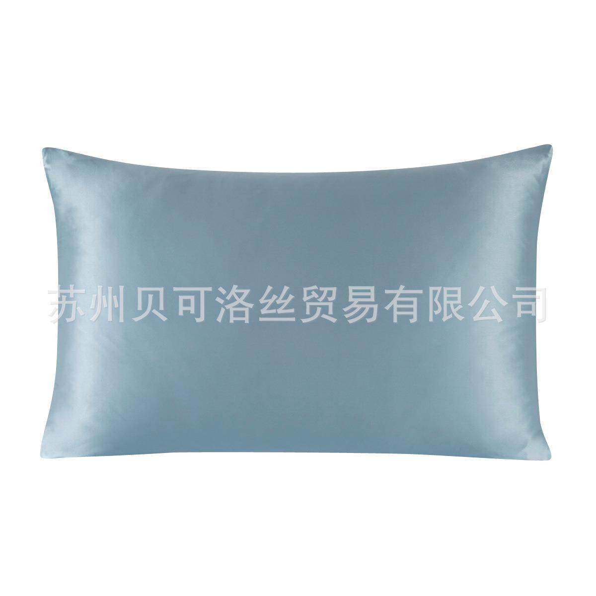 22姆米单面形丝枕套侧边隐拉链100桑蚕丝素真纯210色色拉链式
