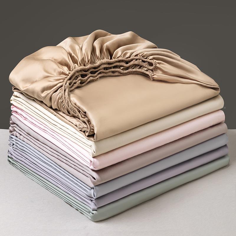 A类无品牌/100支枕进口兰天纯色丝单品被套床单床笠套四件套南通