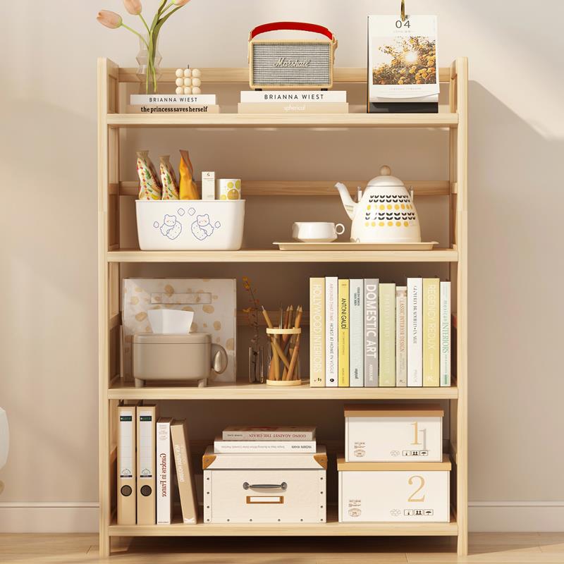 A9LXYSJ011实木书架易多层客厅杂简物柜收纳架厨房置物储儿童学生