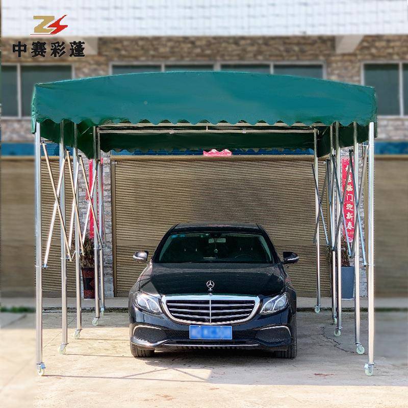 州户外大型仓库蓬棚活动推拉雨伸缩式电动棚移扬动缩OJE汽收车遮