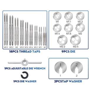 丝板牙 M2.5s手用丝SPF锥攻圆绞手组合套装 新款 c31p公制M1