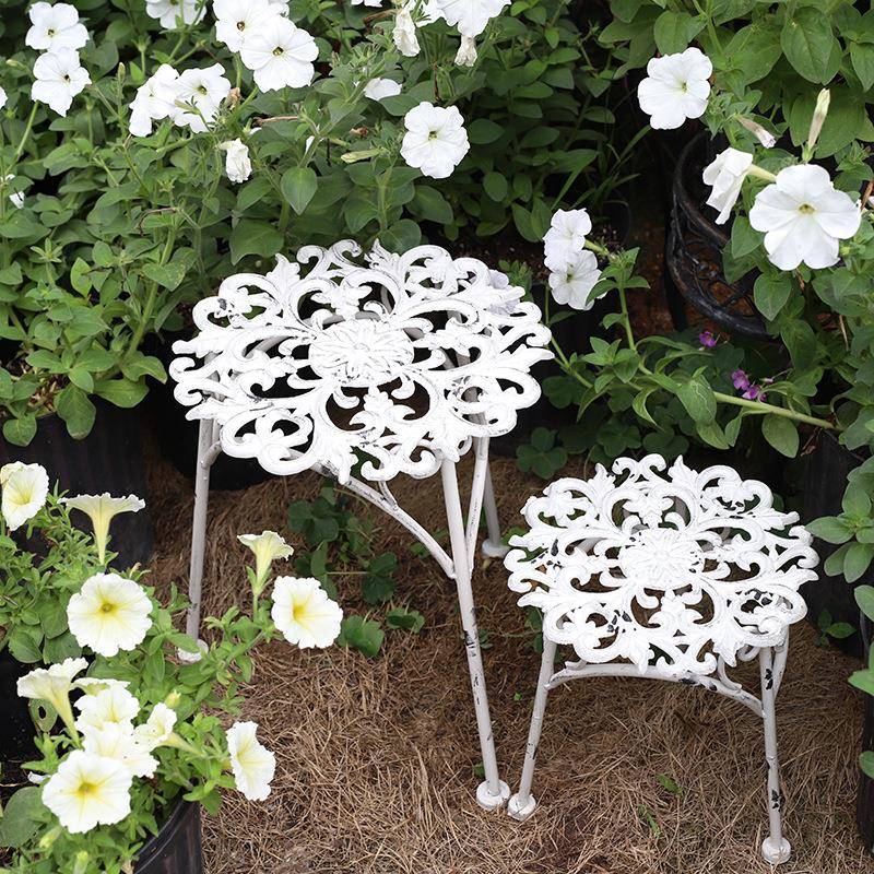 001L花架I子户外铁艺落地式花园庭院阳室内台客厅花架盆铸铁花凳