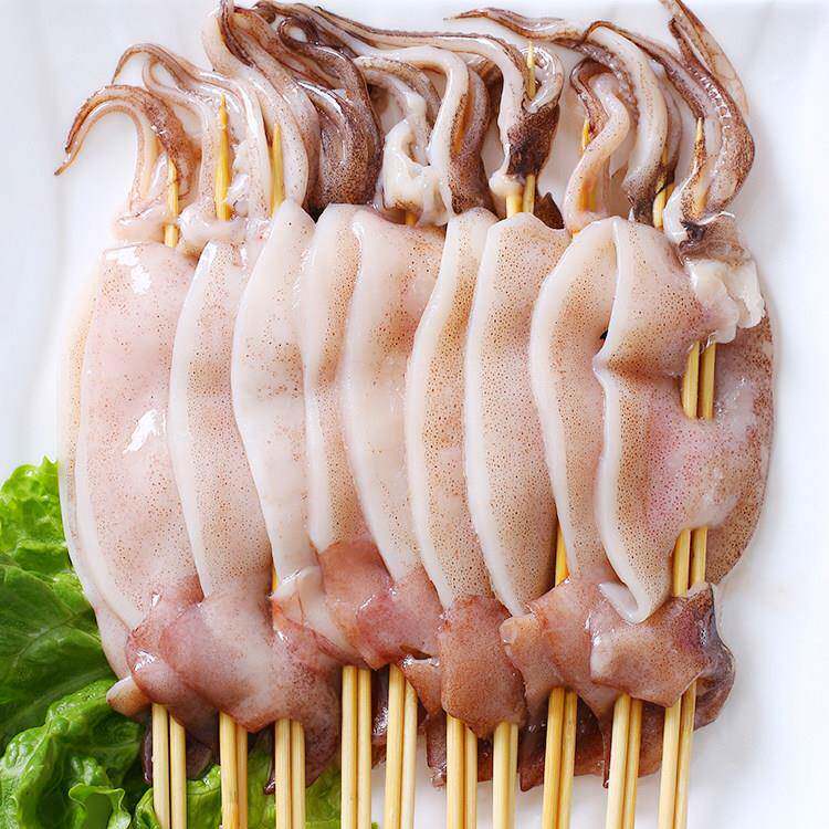 铁板大鱿鱼串烧烤串火锅油炸食材家庭商用新鲜冷冻半成品顺丰包邮